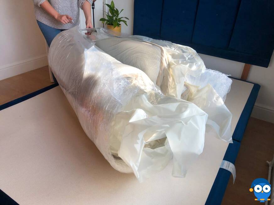 Unpacking DreamCloud mattress